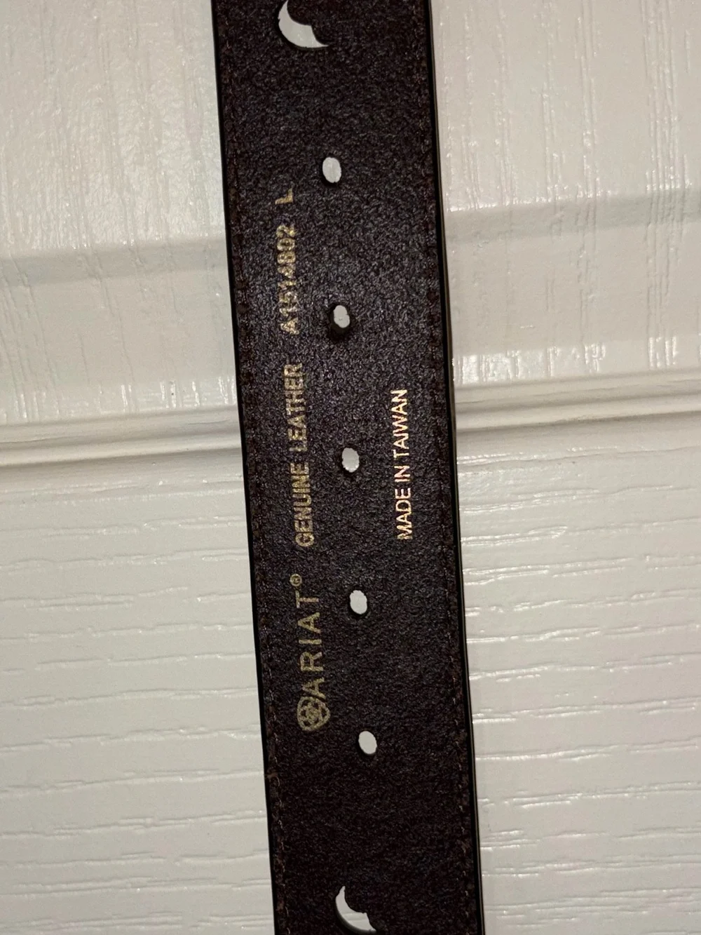 Ariat Paisley Design Cutout Leather Belt, Size L